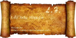 Lábdy Hippia névjegykártya
